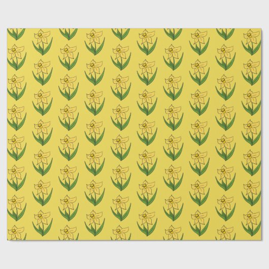 Osterdüster Sonniges Gelb Geschenkpapier (Flach)