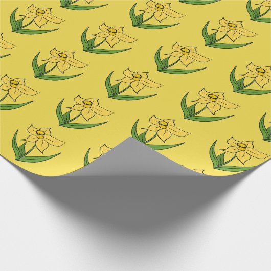 Osterdüster Sonniges Gelb Geschenkpapier (Ecke)