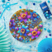 OSTERE BLUME 3D ~ dekoriert Pappteller (Party)
