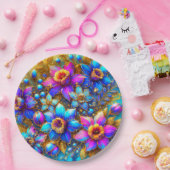 OSTERE BLUME 3D ~ dekoriert Pappteller (Party)