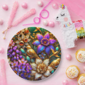 OSTERE BLUME BIRDS 3D ~ dekoriert Pappteller (Party)