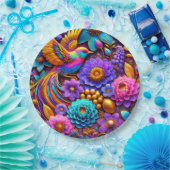 OSTERE BLUME BIRDS 3D ~ dekoriert Pappteller (Party)