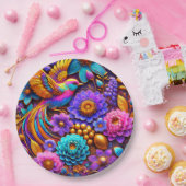 OSTERE BLUME BIRDS 3D ~ dekoriert Pappteller (Party)