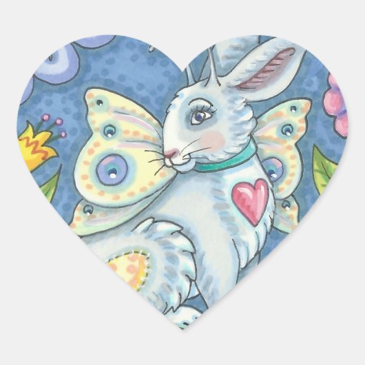 OSTERE EISERFAIRE, RABBIT STICKERS Herz, Blatt (Vorderseite)