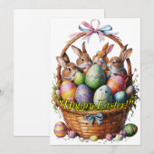 OSTERE GREETINGS FEIERTAGSKARTE (Vorne/Hinten)