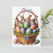 OSTERE GREETINGS FEIERTAGSKARTE (Stehend Vorderseite)