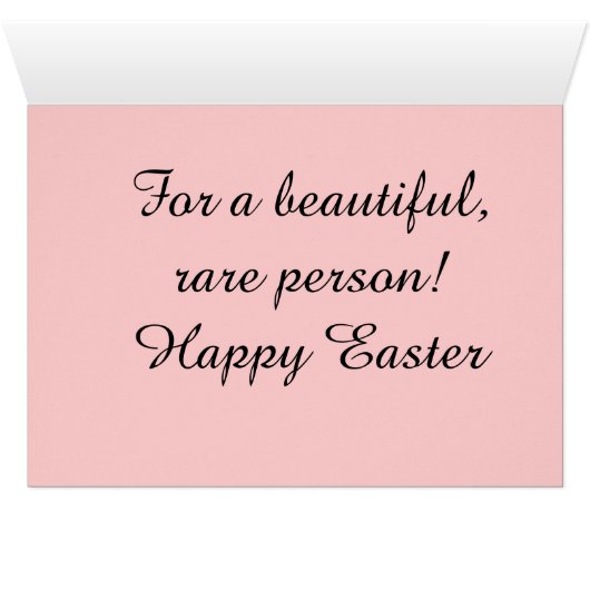 OSTERE SELTENE BLUME SELTENE PERSON-Karte (Innenansicht Horizontal (Unten))