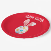 "OSTERE" SPEZKELTE EIER- UND BUNNY-OHREPAPIER-TELL PAPPTELLER (Schrägansicht)