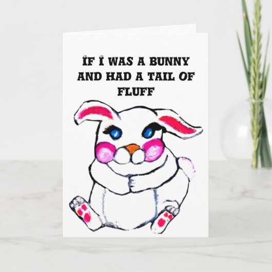 OSTERE, WENN ICH EINE BUNNY-Karte WAR Karte (Vorderseite)