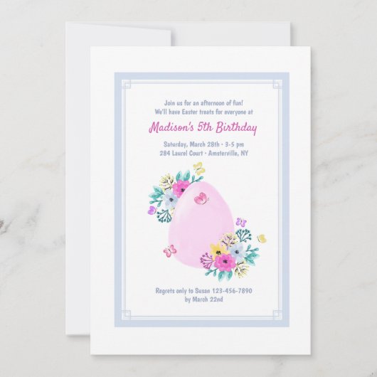 Osterei-Aquarell-Einladung Einladung (Vorderseite)