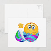 Osterei Emoji Feiertagspostkarte (Vorne/Hinten)