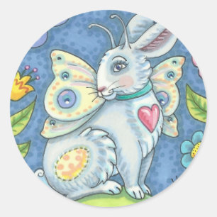 OSTEREI-FAIRE, FANTASY-RABBIT-STEUERELEMENT RUNDER AUFKLEBER