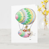 Osterei-Heißluft-Ballon-Karte Karte (Gelbe Blume)