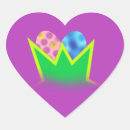 Osterei Herz-Aufkleber