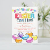 Osterei-Jagd-Aquarelle Einladung (Stehend Vorderseite)