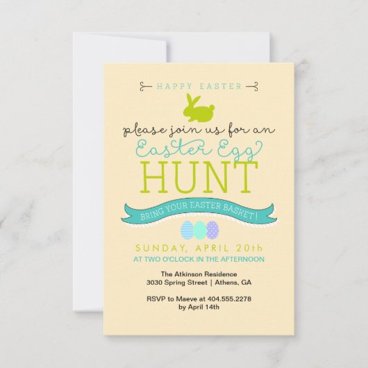 Osterei-Jagd-Einladung Einladung (Vorderseite)