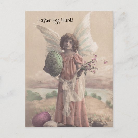 Osterei-Jagd-Engels-versteckende Party Feiertagspostkarte (Vorderseite)