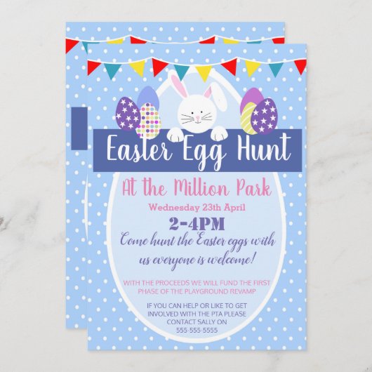 Osterei-Jagdostern-Party LADEN ODER FLYER ein Einladung (Vorne/Hinten)