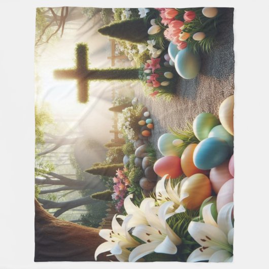 Osterei/Lilly Fleecedecke (Vorderseite)