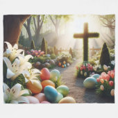 Osterei/Lilly Fleecedecke (Vorderseite (Horizontal))