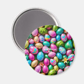 ~ Osterei-Magnet ~ Mehrfarbig ~ Magnet (Vorderseite/Rückseite)