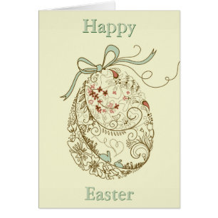 Osterei mit Blumenelementen