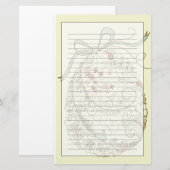 Osterei mit Blumenelementen Briefpapier (Vorne/Hinten)