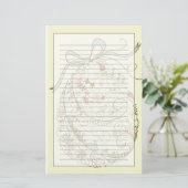 Osterei mit Blumenelementen Briefpapier (Stehend Vorderseite)