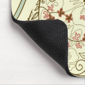 Osterei mit Blumenelementen Mousepad (Ecke)