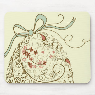Osterei mit Blumenelementen Mousepad