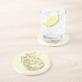 Osterei mit Blumenelementen Untersetzer (Seite)