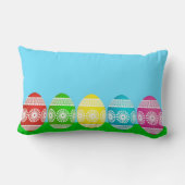 Osterei niedliche Kinder Kissen blau (Rückseite)