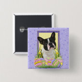 Osterei-Plätzchen - Boston Terrier Button (Vorne & Hinten)