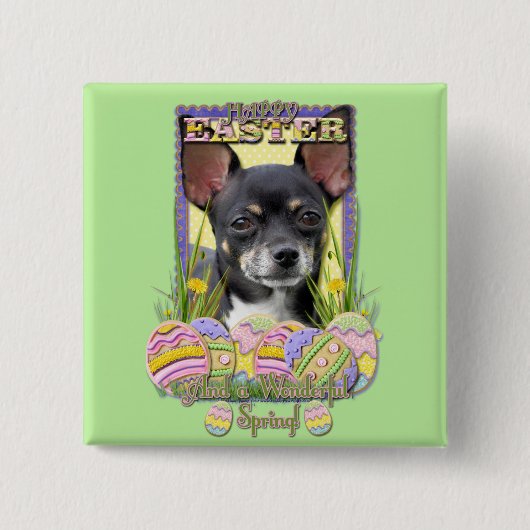 Osterei-Plätzchen - Chihuahua Button (Vorderseite)