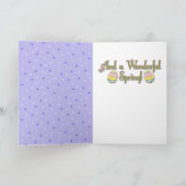 Osterei-Plätzchen - englischer SpringerSpaniel Feiertagskarte (Innenseite)