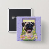 Osterei-Plätzchen - Mops Button (Vorne & Hinten)