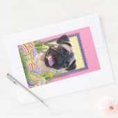 Osterei-Plätzchen - Mops Rechteckiger Aufkleber (Umschlag)