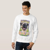 Osterei-Plätzchen - Mops Sweatshirt (Vorne ganz)