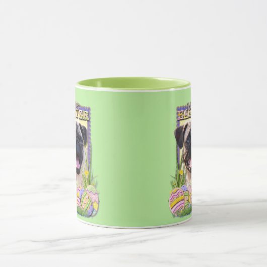 Osterei-Plätzchen - Mops Tasse (Zentrum)