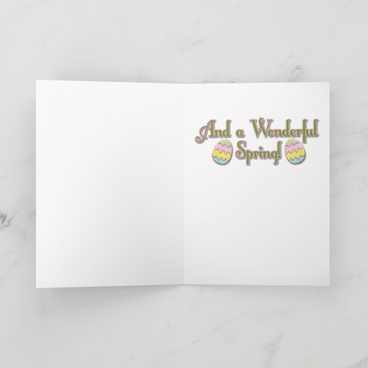 Osterei-Plätzchen - Schäferhund Feiertagskarte (Innenseite)