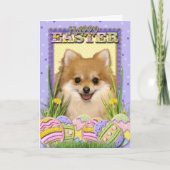 Osterei-Plätzchen - Spitz Feiertagskarte (Vorderseite)