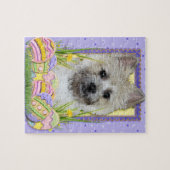 Osterei-Plätzchen - Steinhaufen Terrier Puzzle (Horizontal)