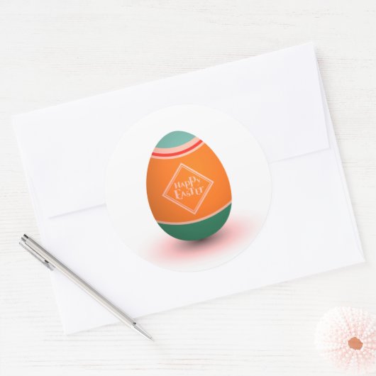 Osterei Runder Aufkleber (Umschlag)