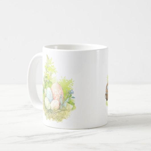 Osterei und Hasen Kaffeetasse (Vorderseite Links)