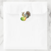 Ostereichhörnchen mit Regenbogeneier-Aufkleber Runder Aufkleber (Tasche)