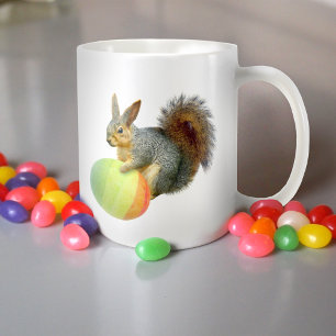 Ostereichhörnchen mit Regenbogeneier-Tasse Kaffeetasse