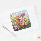 Ostereichhörnchen Quadratischer Aufkleber (Umschlag)