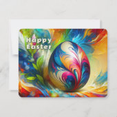 Ostereier abstrakter, lebhafter Farbfluss - Feiertagskarte (Vorderseite)