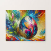 Ostereier abstrakter, lebhafter Farbfluss - Puzzle (Horizontal)
