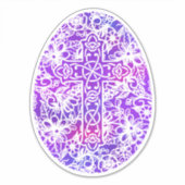 Ostereier als Cross Watercolor Stil Aufkleber (Vorderseite)